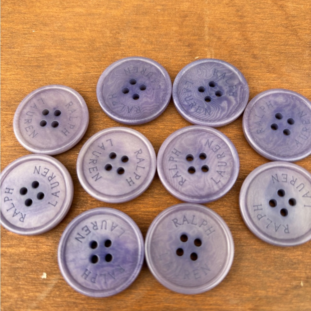 Ralph Lauren Lavender Marbled Four-Hole Buttons - Set of 10